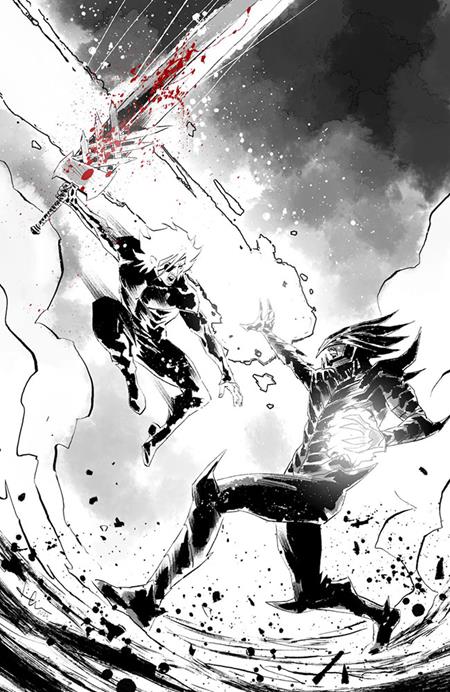 LOST FANTASY #13 CVR E LUCA CASALANGUIDA BLACK AND WHITE AND BLOOD VIRGIN CARDSTOCK VAR FOC October 5, 2026