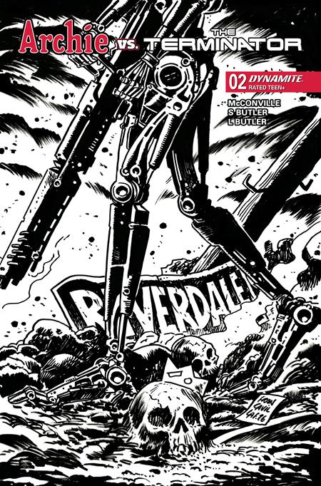 ARCHIE VS THE TERMINATOR #2 CVR K FRANCESCO FRANCAVILLA LINE ART VAR FOC October 26, 2026