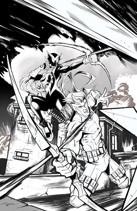 INFERNO GIRL RED BOOK TWO #1 (OF 3) CVR E DANIEL BAYLISS YOUNGBLOOD TEAM UP B&W VIRGIN VAR