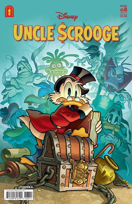 UNCLE SCROOGE LEGACY #468 THE CURSE OF HP HATEQUACK CVR A ANDREA FRECCERO FOC November 2, 2026