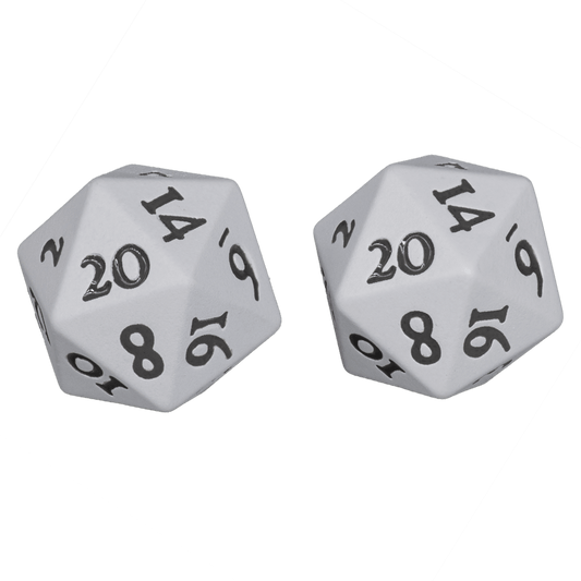 UP VIVID HEAVY METAL DICE WHITE (24)