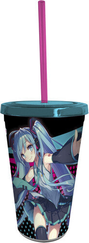 Hatsune Miku - Plastic Tumbler with Straw - Miku 16 oz.