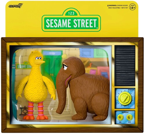 Super7 - Sesame Street - ReAction Figures - Big Bird and Mr. Snuffleupagus 2-Pack