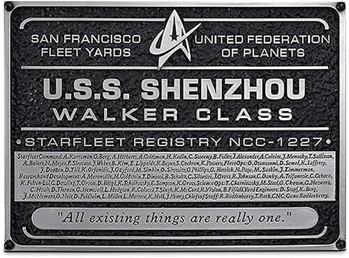 Star Trek: Discovery - Resin Dedication Plaque - U.S.S. Shenzhou