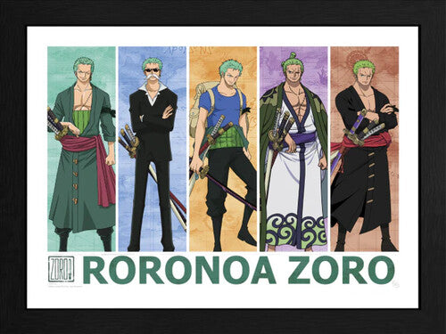 One Piece - Framed Print - Pirate Hunter Zoro (12" x 16")