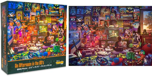 An Afternoon in the 80s Retro 1000-Piece Jigsaw Puzzle By Rachid Lotf
