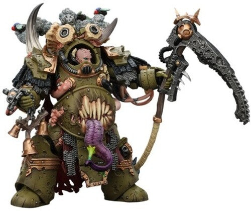 Warhammer 40K - Death Guard: Deathshroud Terminator Champion with Manreaper & Plaguespurter Gauntlets 1/18 Action Figure