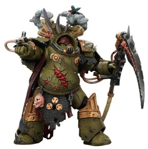 Warhammer 40K - Death Guard: Deathshroud Terminator 1 with Manreaper & Plaguespurter Gauntlet 1/18 Action Figure
