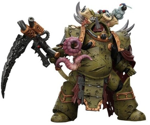 Warhammer 40K - Death Guard: Deathshroud Terminator 2 with Manreaper & Plaguespurter Gauntlet 1/18 Action Figure