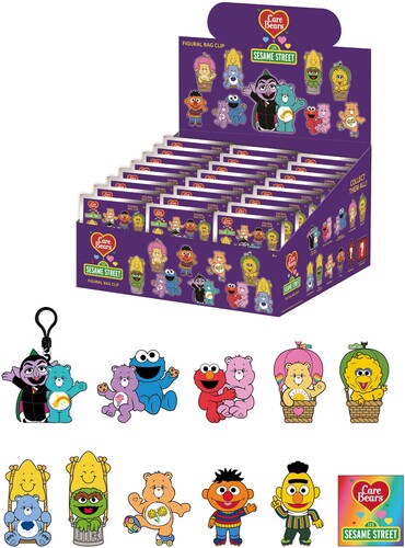 Care Bears x Sesame Street - Series 1 - 3D Foam Bag Clip Blind Bag - 24pc PDQ Display
