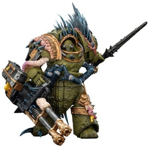 Warhammer 40K - Death Guard: Blightlord Terminator 1 with Reaper Autocannon & Bubotic Blades 1/18 Action Figure