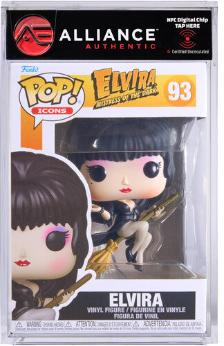 Funko POP!: Icons: Elvira, Mistress of the Dark: Elvira - Alliance Authentic Encapsulated