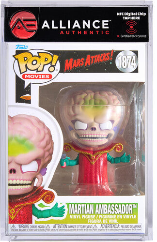 Funko POP! Movies: Mars Attacks - Martian Ambassador - Alliance Authentic Encapsulated