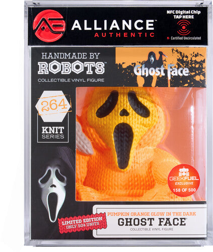 Ghost Face Pumpkin Orange Glow in the Dark Limited Edition Vinyl Figure - Alliance Authentic Encapsulated