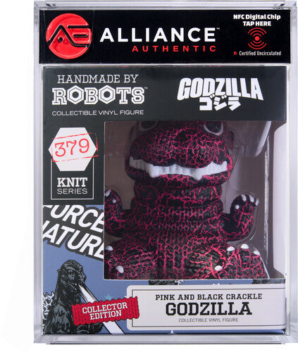 Godzilla Pink & Black Crackle Limited Edition Vinyl Figure - Alliance Authentic Encapsulated