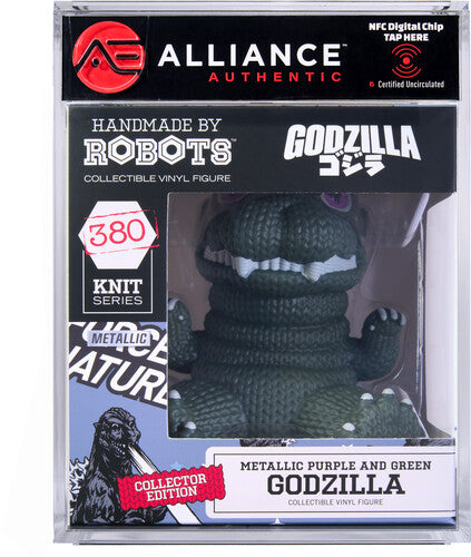 Godzilla Metallic Purple and Green Limited Edition Vinyl Figure - Alliance Authentic Encapsulated