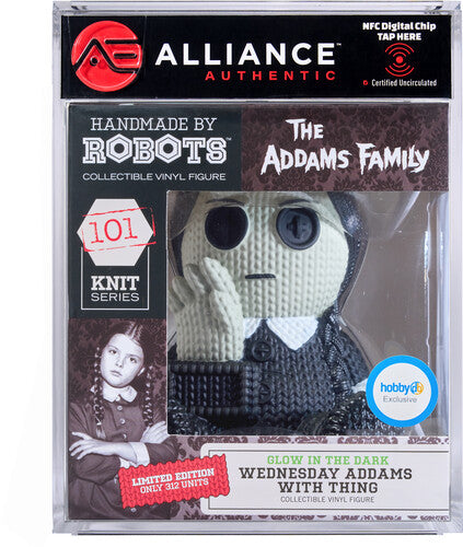 The Addams Family - Wednesday with Thing Glow in the Dark Limited Edition Vinyl Figure - Alliance Authentic Encapsulated