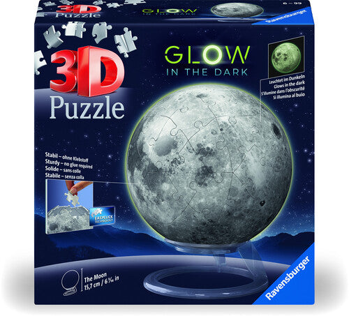 Glow-in-the-Dark Moon 72-Piece 3D Puzzle