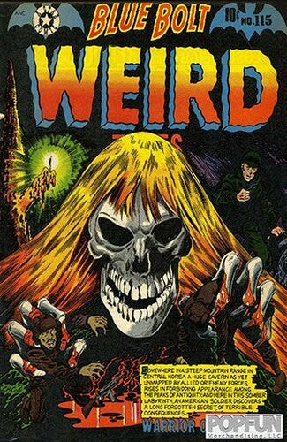 Pre-Code Horror Comic Book Cover - Blue Bolt Weird Tales (17x12) Metal Sign
