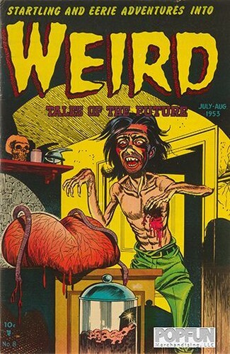 Pre-Code Horror Comic Book Cover - Weird Tales of the Future (17x12) Metal Sign