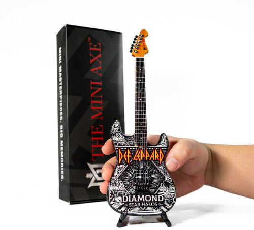 The Mini Axe - Def Leppard - Diamond Star Halos - Mini Guitar Replica Collectible
