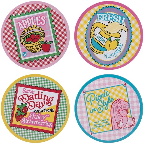 Barbie - Printed Metal Coasters - Set of Four
