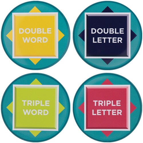 Scrabble - Painted Metal Coasters - Set of Four