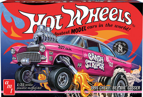 AMT Hot Wheels 1955 Chevy Bel Air Sedan Gasser Candy Striper Polar Lights 1/ 25 Scale Model Kit