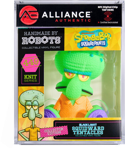 SpongeBob SquarePants - Squidward Tentacles Blacklight Limited Edition Vinyl Figure - Alliance Authentic Encapsulated