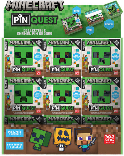 Minecraft Pin Quest 36-Piece Blind Box PDQ Countertop Display