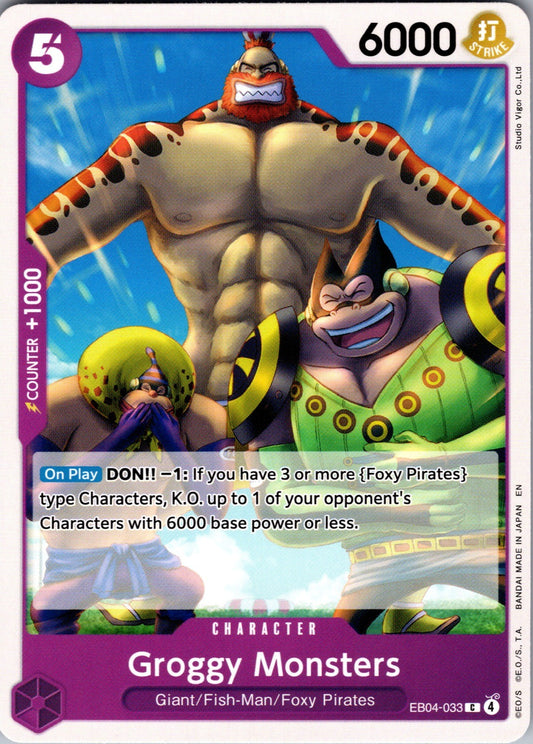 Groggy Monsters C The Azure Sea's Seven Release Event Cards EB04-033 LP