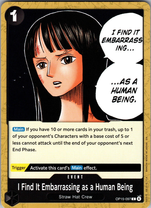 I Find It Embarrassing as a Human Being C Adventure on Kami's Island OP15-097 LP