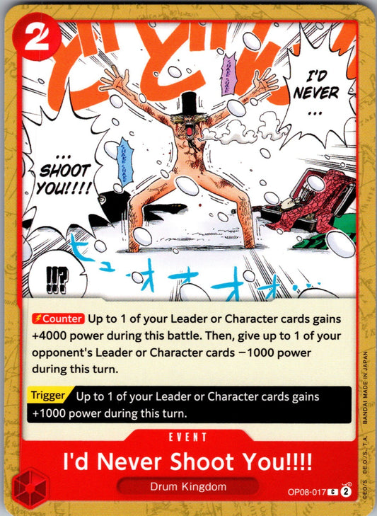 I'd Never Shoot You!!!! C Two Legends OP08-017 LP