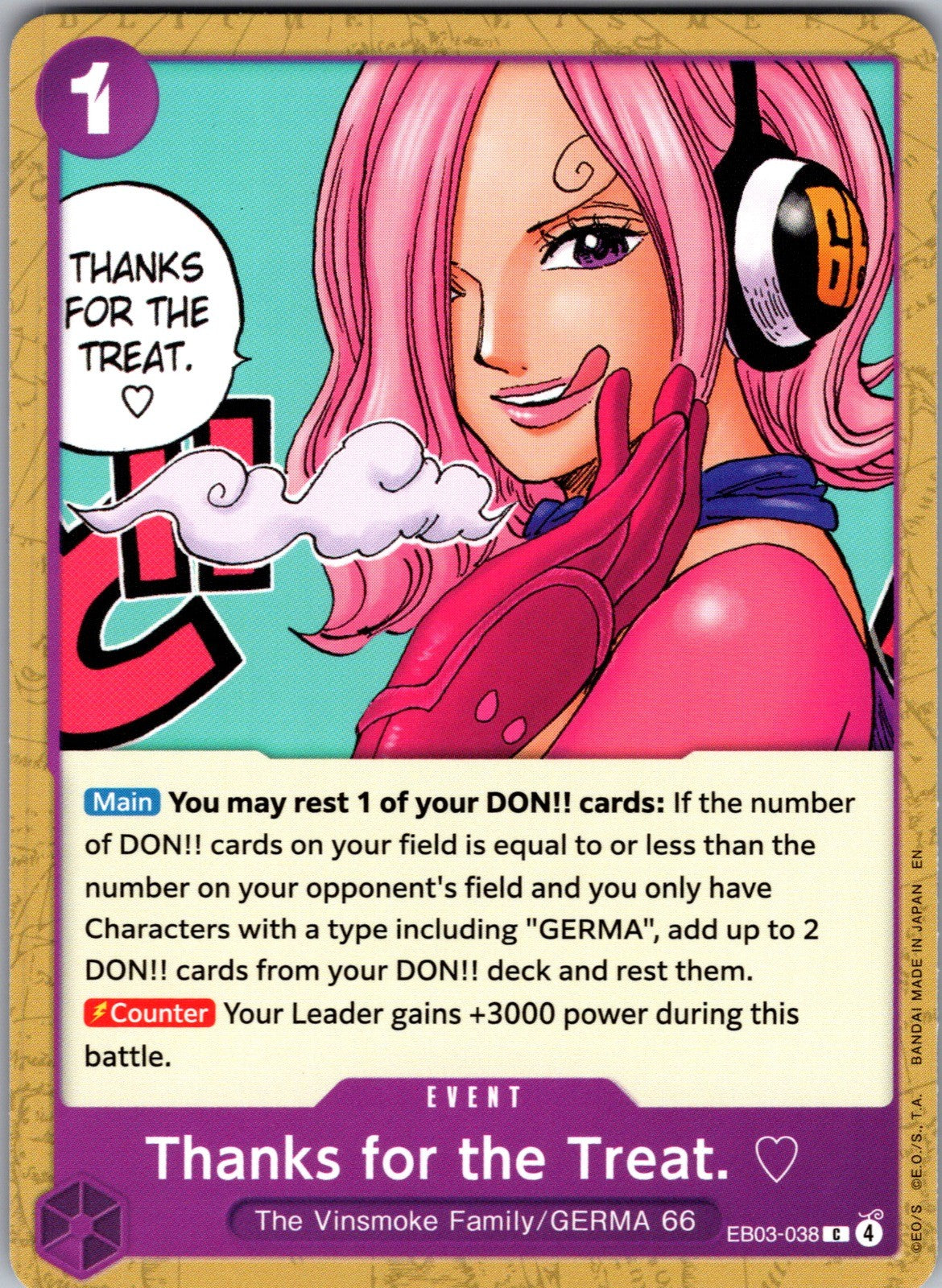 Thanks for the Treat. C Extra Booster: One Piece Heroines Edition EB03-038 LP