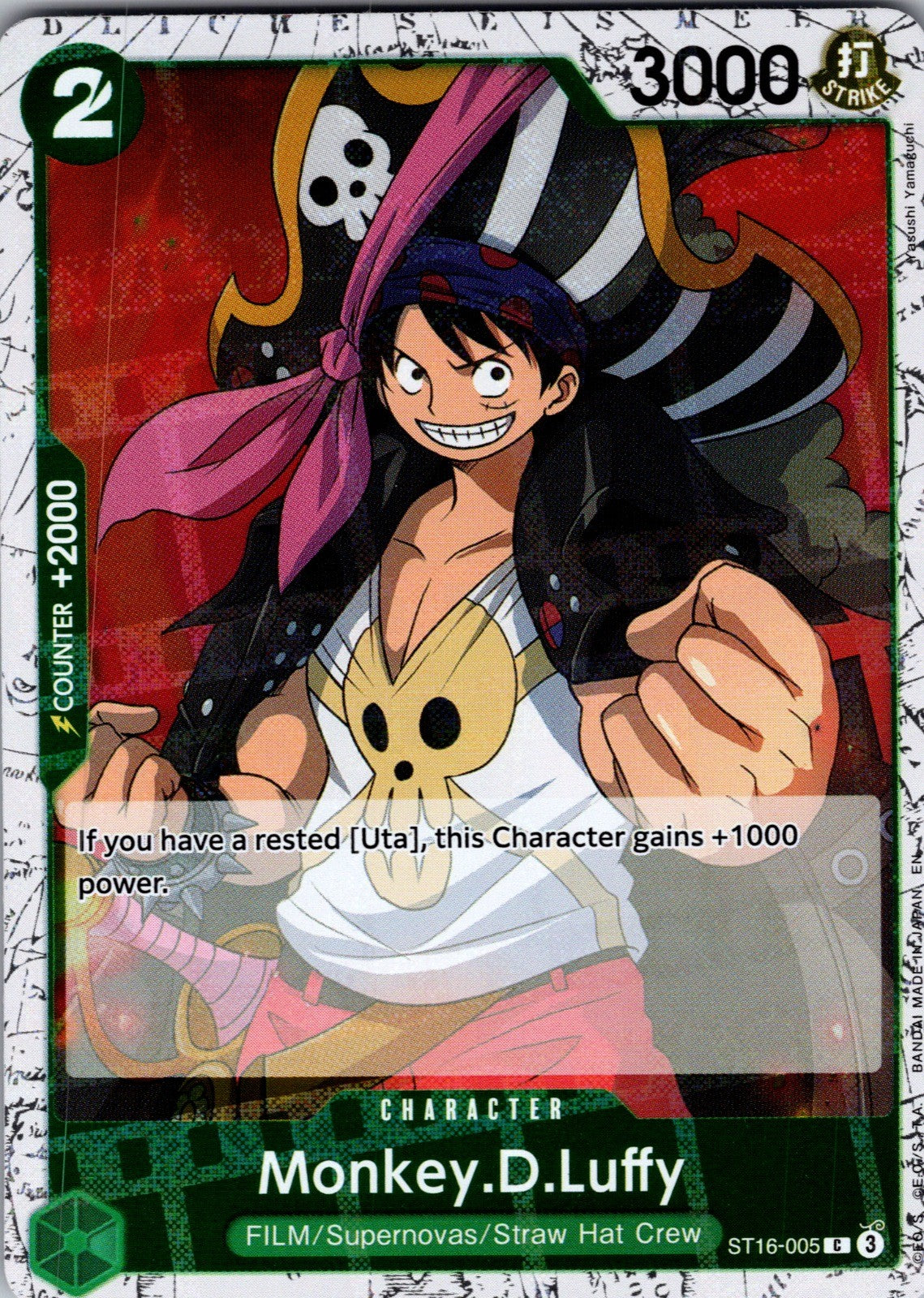 Monkey.D.Luffy - (Pirate Foil) Foil C Premium Booster -The Best- Vol. 2 ST16-005