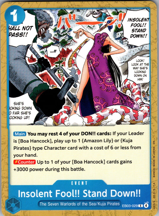 Insolent Fool!! Stand Down!! C Extra Booster: One Piece Heroines Edition EB03-02