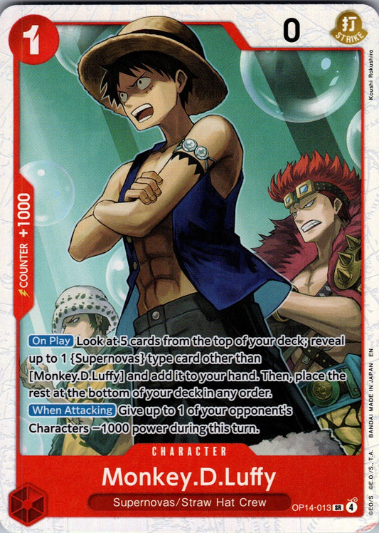 Monkey.D.Luffy - Foil SR The Azure Sea's Seven OP14-013 LP