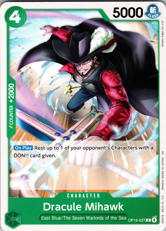 Dracule Mihawk C Adventure on Kami's Island OP15-027 LP