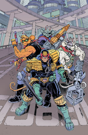 Judge Dredd/Biker Mice from Mars #2 Cover E Andrew Krahnke Full Art 1:20 Var [1:20] FOC December 21, 2026