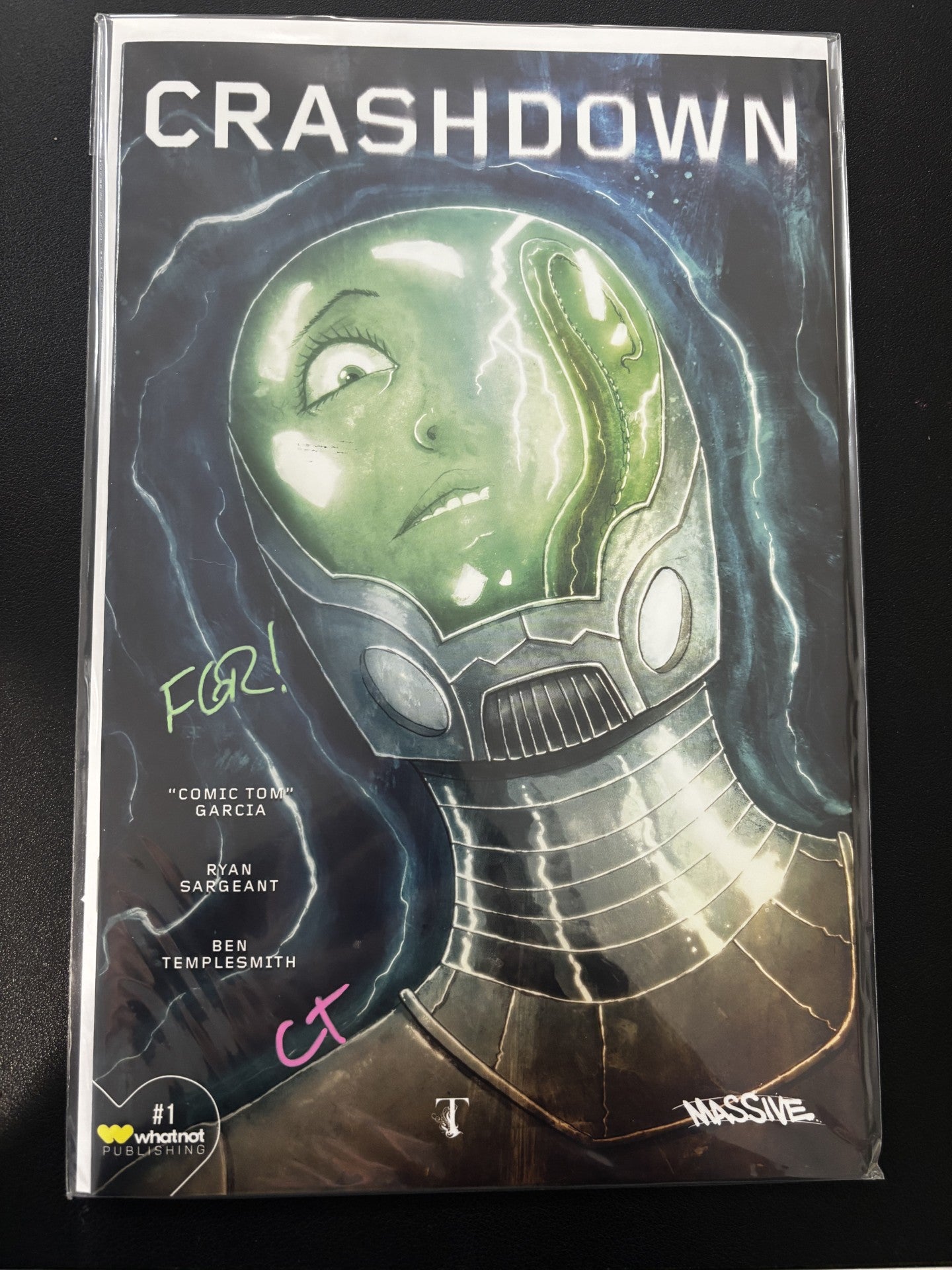 CRASHDOWN #1 SIGNED BY TOM GARCIA AND RYAN SARGEANT W/ COA