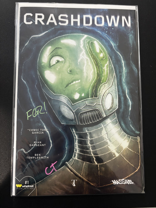 CRASHDOWN #1 SIGNED BY TOM GARCIA AND RYAN SARGEANT W/ COA