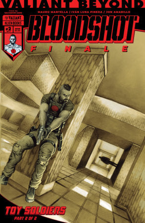 Valiant Beyond: Bloodshot #8--Toy Soldiers #2 Finale Cover A (Sanz) FOC October 12, 2026