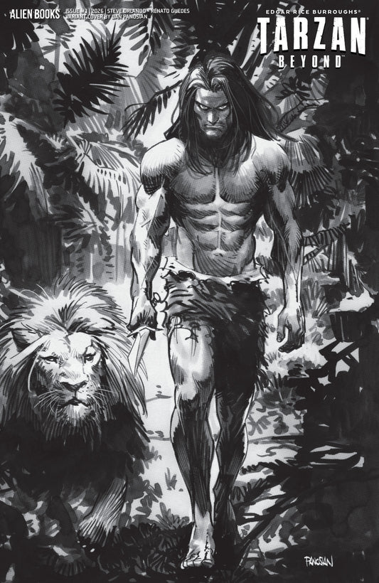 Tarzan Beyond #3 Variant D (Panosian B&W) FOC August 3, 2026