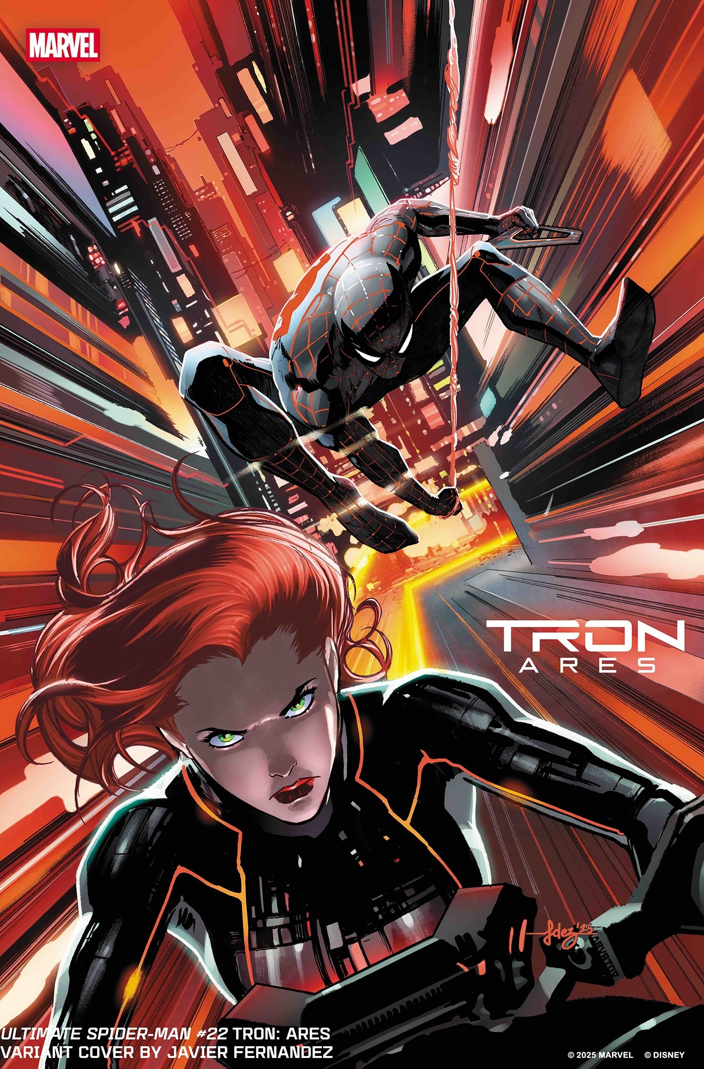 ULTIMATE SPIDER-MAN #22 JAVIER FERNANDEZ TRON: ARES VARIANT