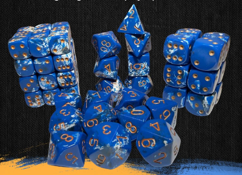 Chessex Brush Dice Wavebreak 7 Die Set