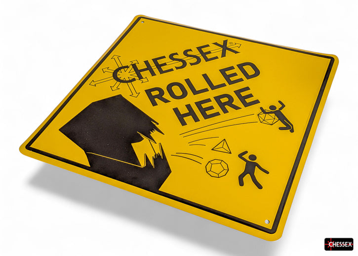 Chessex 2025 Holiday Calendar Metal Sign