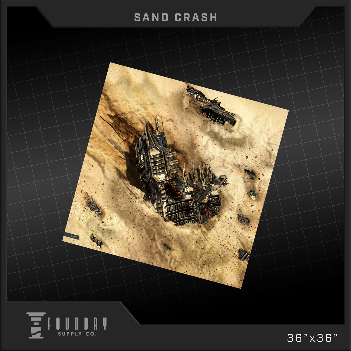 Foundry Supply Co: BattleMat - Sand Crash (36" x 36") FOC October 14, 2026