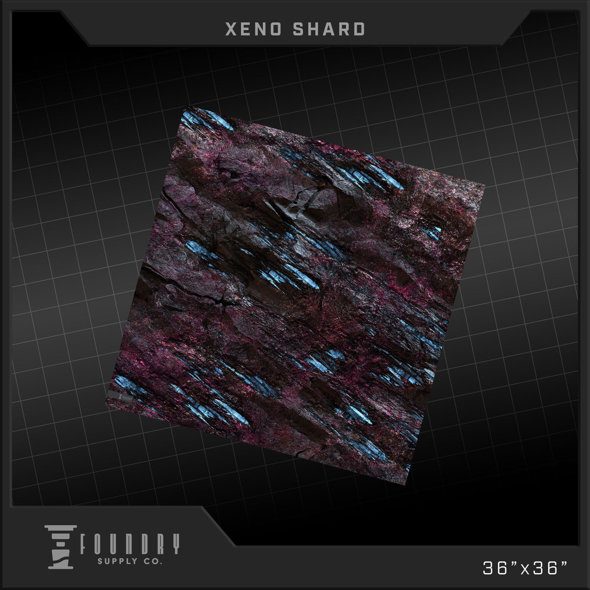 Foundry Supply Co: BattleMat - Xeno Shard (36" x 36") FOC October 14, 2026