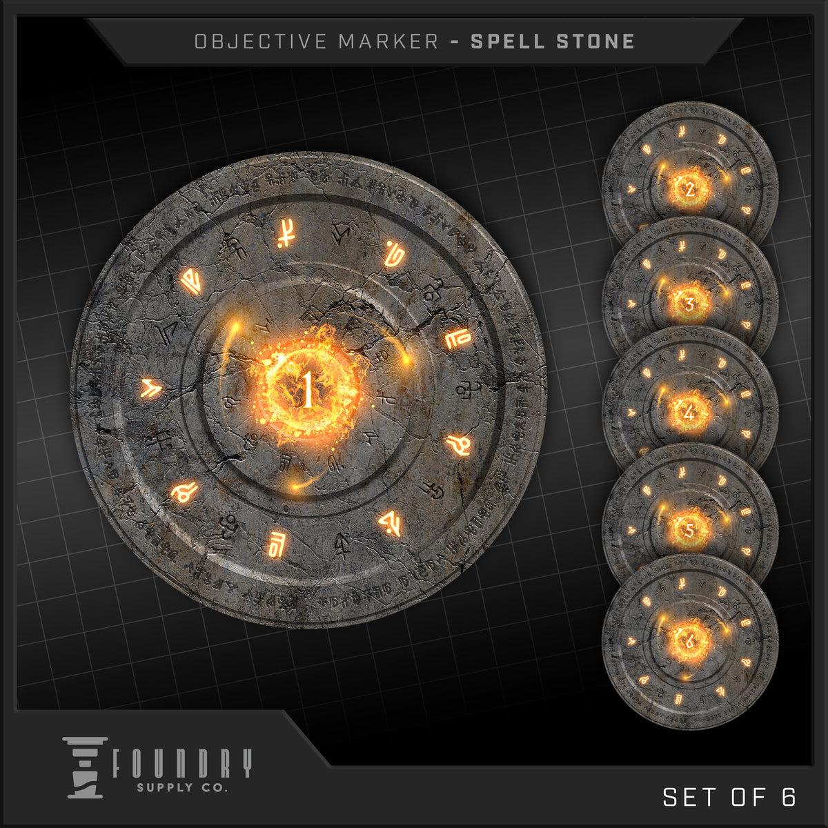 Foundry Supply Co: Objective Marker - Spell Stone (7.5" Round) FOC October 14, 2026