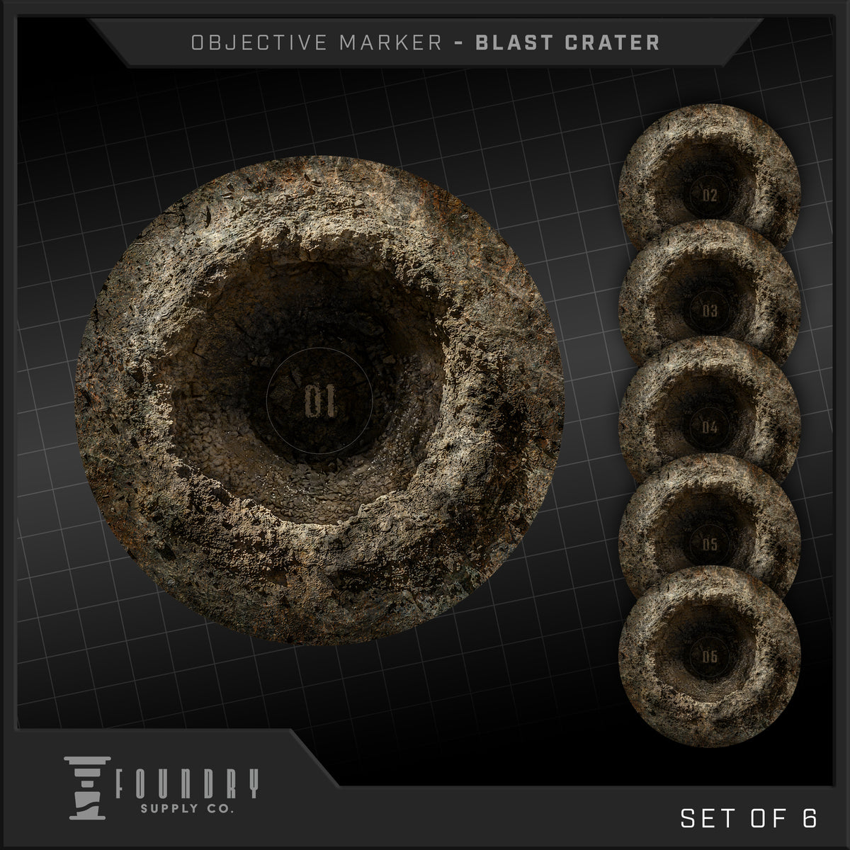 Foundry Supply Co: Objective Marker - Blast Crater (7.5" Round) FOC October 14, 2026